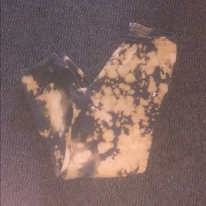 bleach dye champion joggers